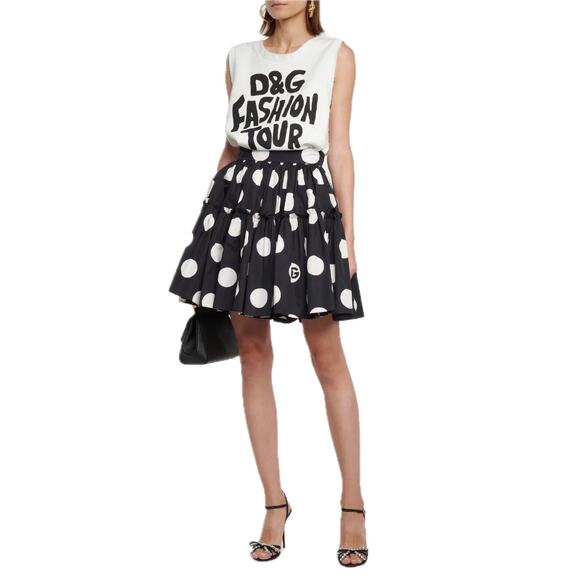 NWT Dolce & Gabbana White D&G Fashion Tour Sleeveless T-Shirt IT 42 M - Picture 4 of 8